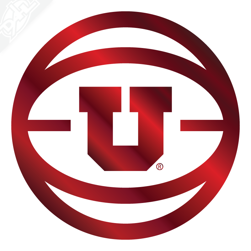 Retro Block U Basketball Vinyl Decal