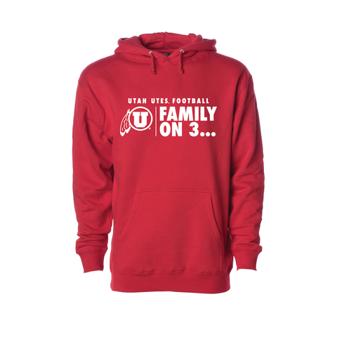 Family on 3 - Circle and Feather  Embroidered Hoodie