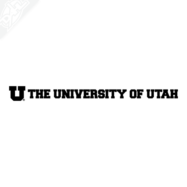 Small Circle and Feather University of Utah Vinyl Decal