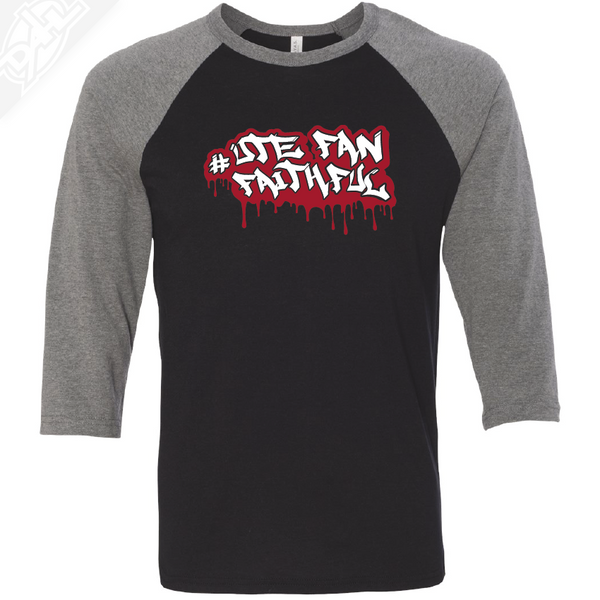 Ute Fan Faithful Graffiti - 3/4 Sleeve Baseball Shirt