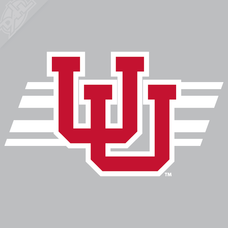Interlocking UU - Utah Stripe 2 Color Vinyl Decal