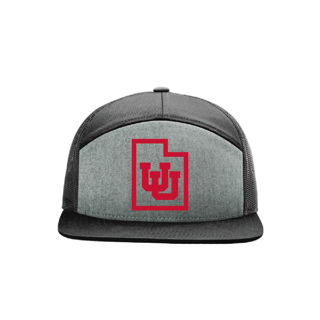 Heather Gray 7 Panel Trucker Hat