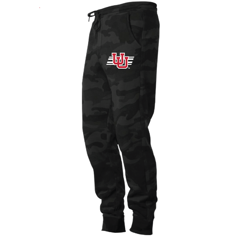 Men's Midweight Fleece Black Camo Joggers Dahlelama