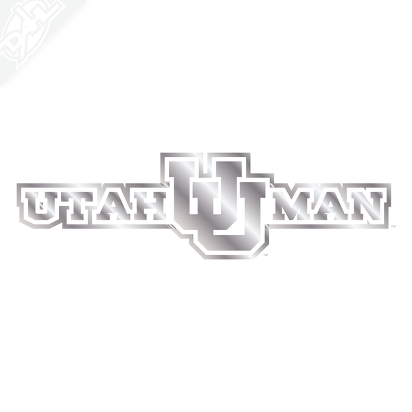 Interlocking U Utah Man Vinyl Decal
