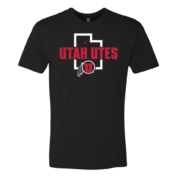 Utah Utes - State Outline - Circle and Feather Youth T-shirt