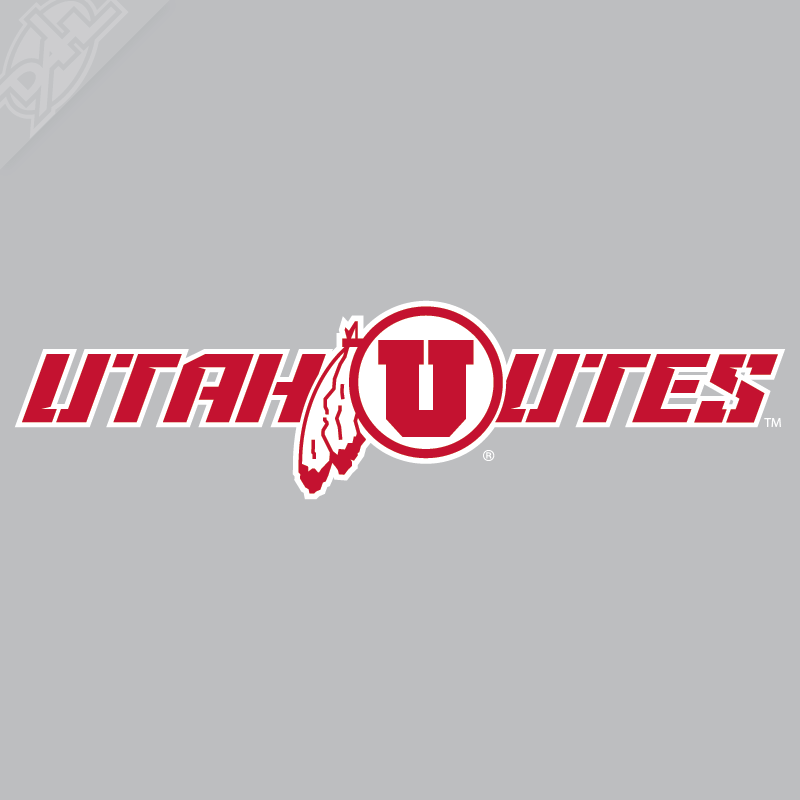 Utah Utes - Circle in Feather 2 Color Vinyl Decal