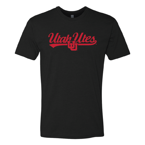 Utah Utes - Script- Interlocking UU Mens T-Shirt
