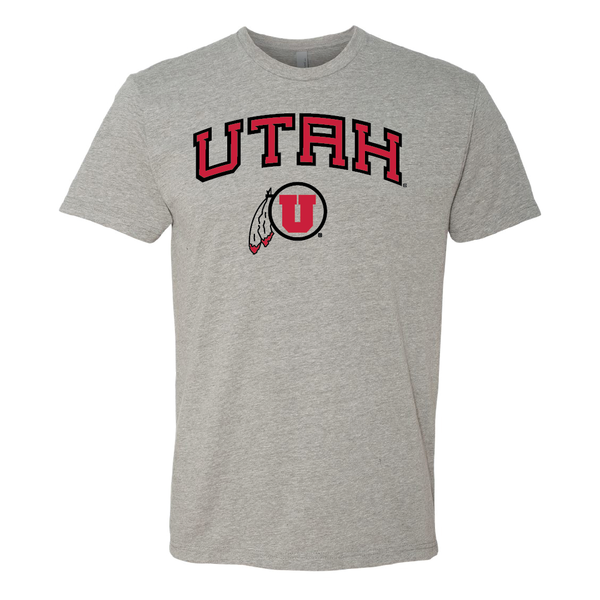 Utah Wordmark-Circle and FeatherMens T-Shirt