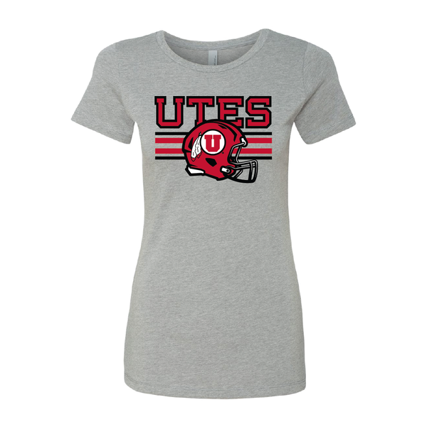 Utes W/New Circle and Feather Helmet Womens T-Shirt