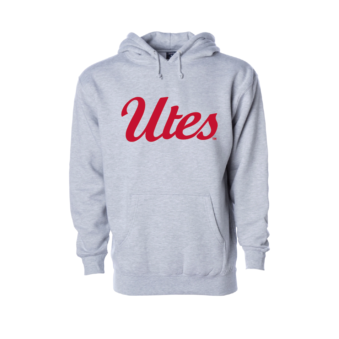 Utes Script Embroidered Hoodie