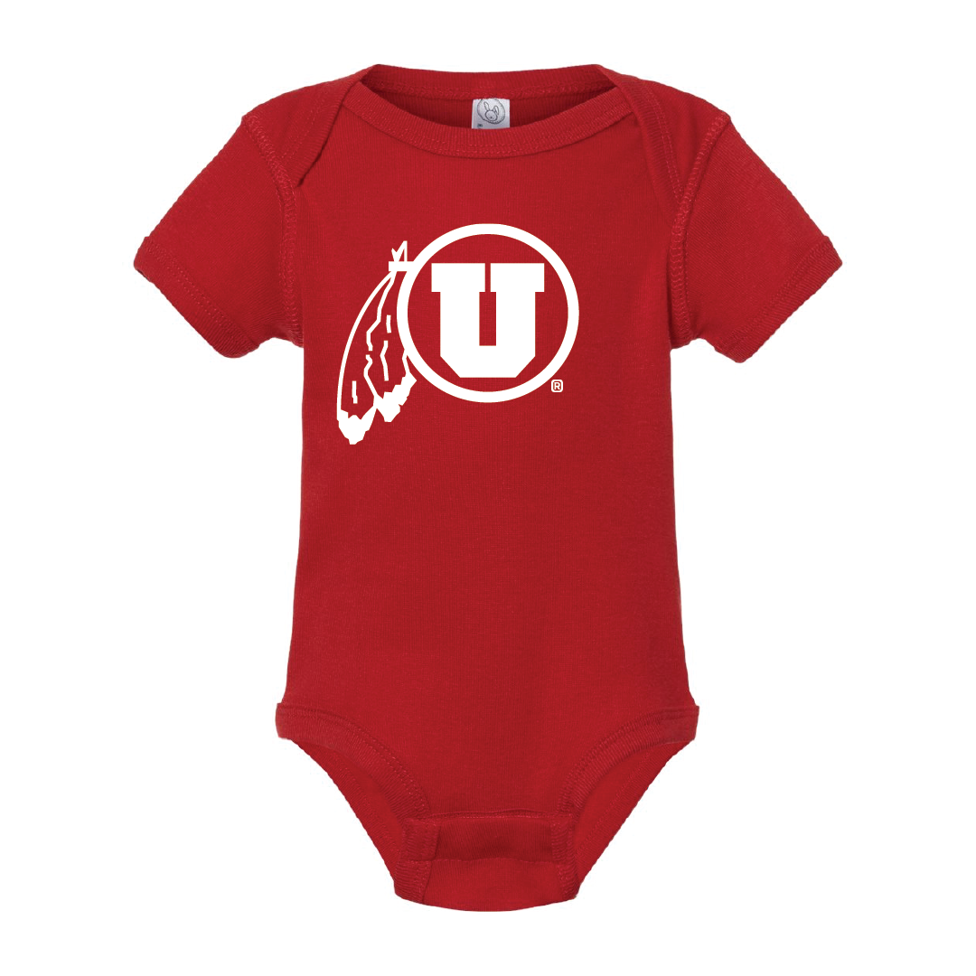 Circle and Feather - Single Color Onesie