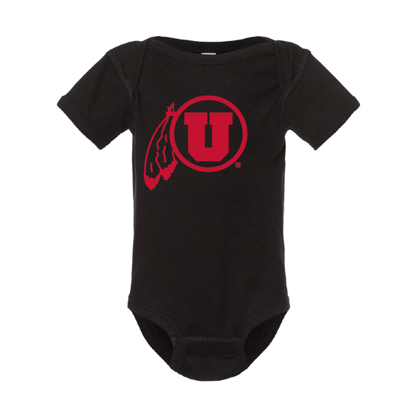 Circle and Feather - Single Color Onesie