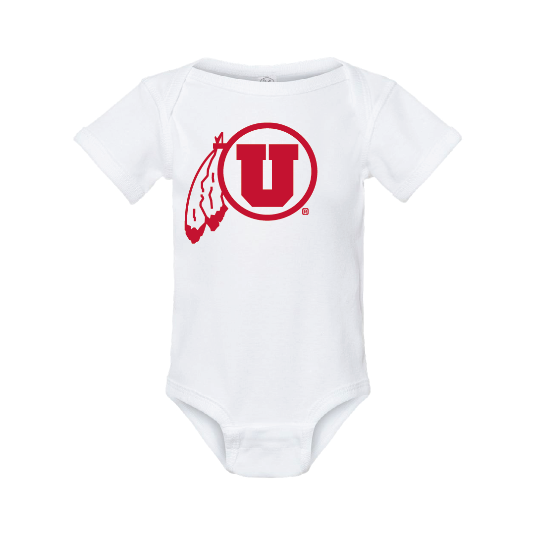 Circle and Feather - Single Color Onesie