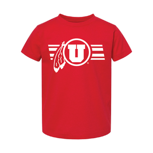 Circle and Feather W/Utah Stripe - Single Color Toddler Shirt