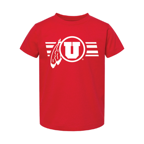 Circle and Feather W/Utah Stripe - Single Color Toddler Shirt