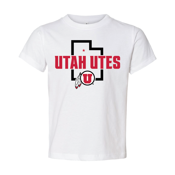 Utah Utes State - Circle and Feather Toddler Shirt