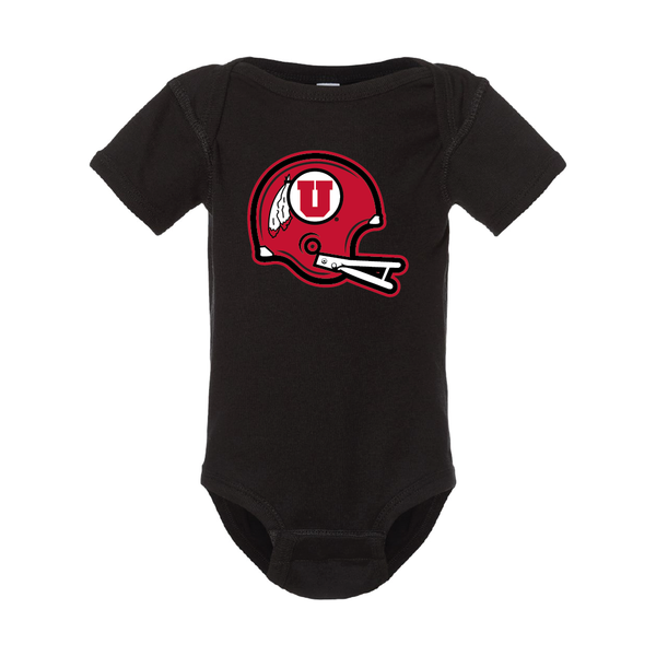 Circle and Feather Throwback Helmet Onesie