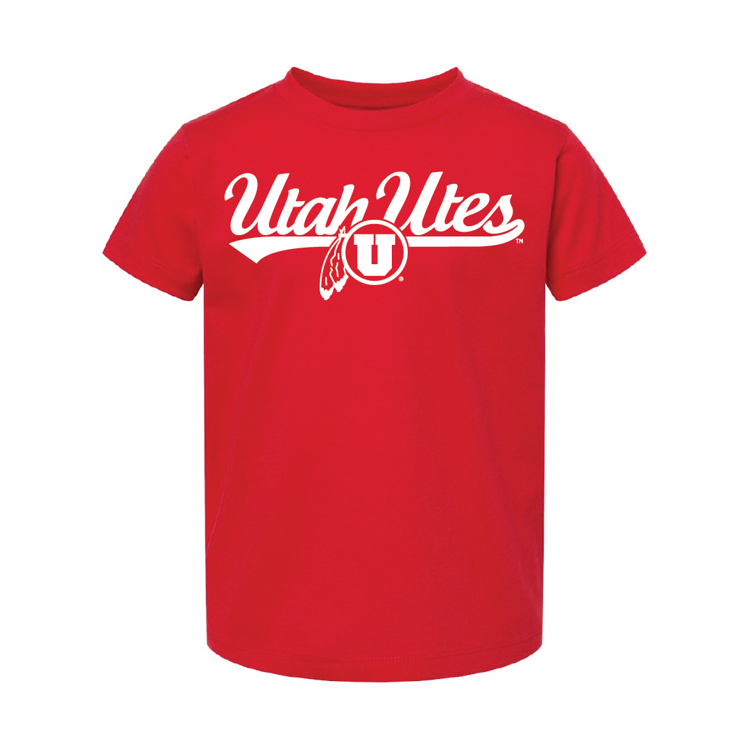 Utah Utes Script w/Circle and Feather Toddler Shirt