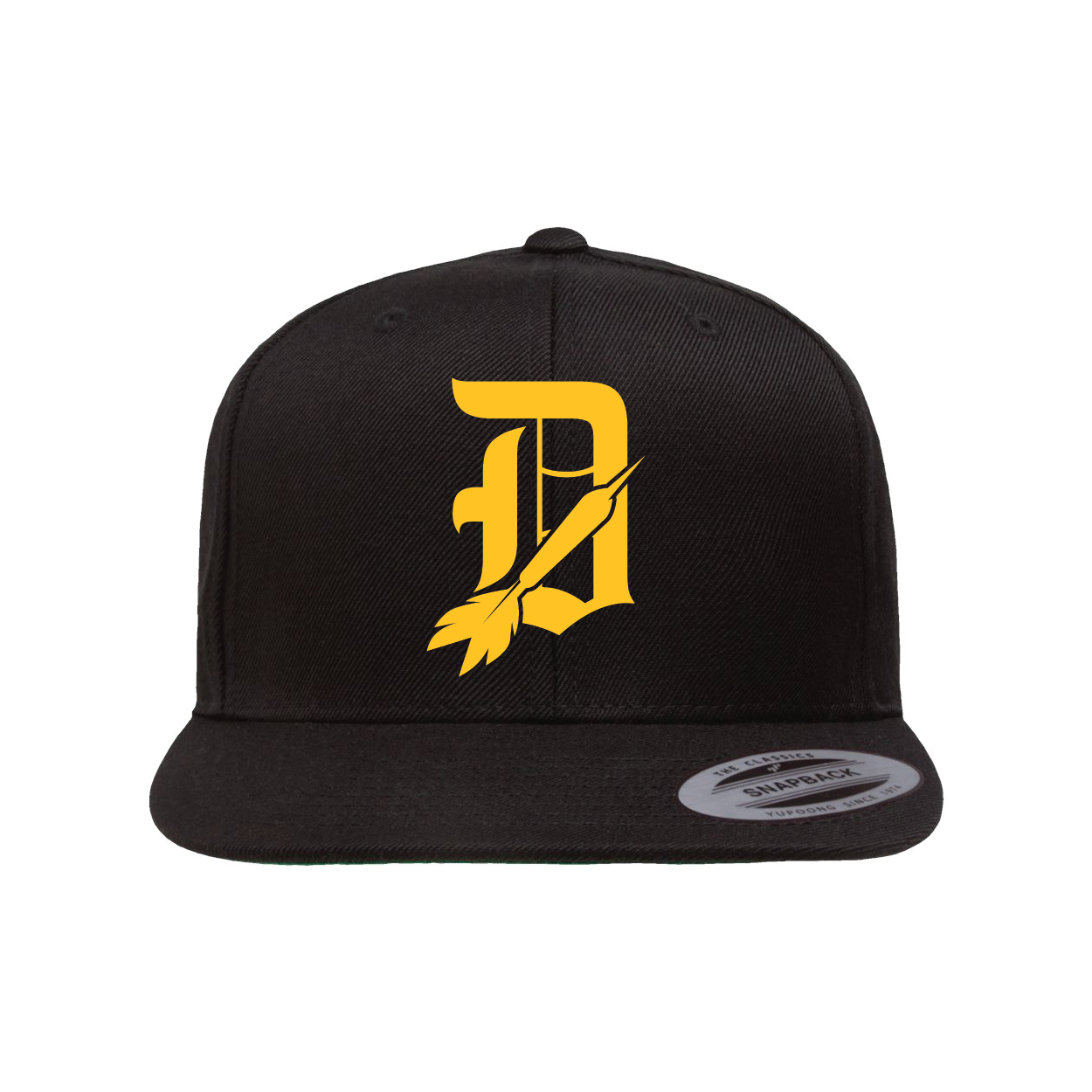 Davis Darts D w/Dart Logo Single Color Flat Bill Snapback