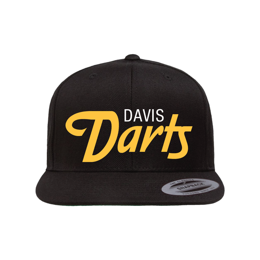 Davis Darts Script Flat Bill Flex Fit