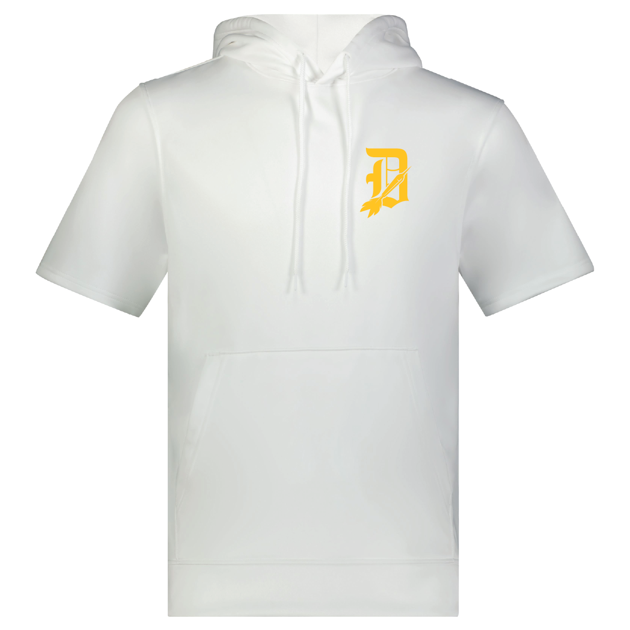 Davis Darts D w/Dart Single Color Wicking Fleece Short Sleeve Hoodie