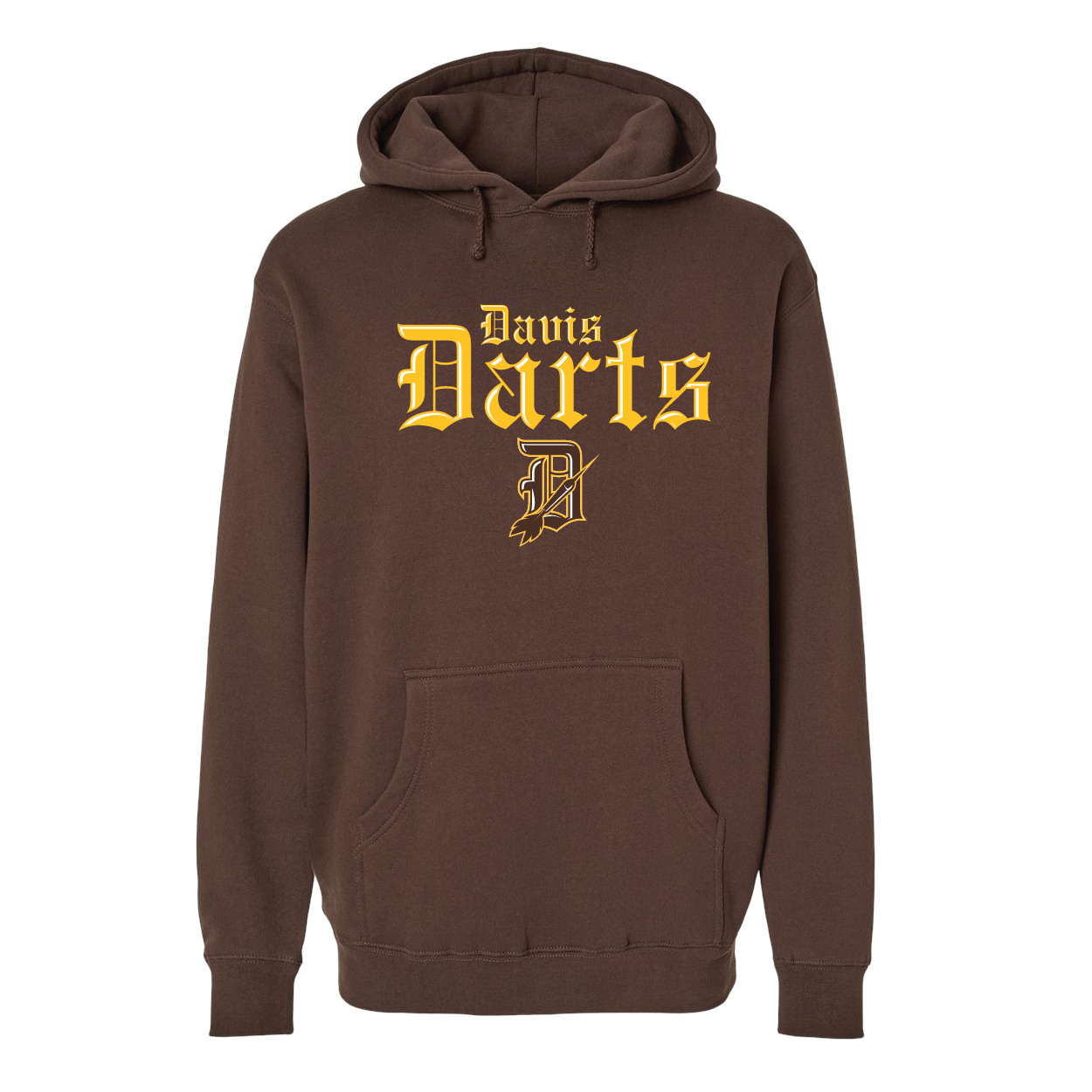 Davis Darts Wordmark Football Logo Hoodie