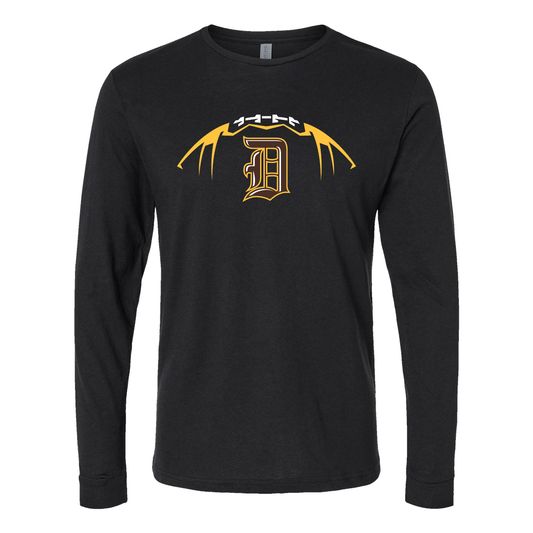 Davis Darts D Football Cotton Long Sleeve T-Shirt