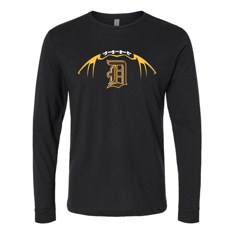 Davis Darts D Football Cotton Long Sleeve T-Shirt