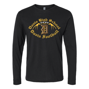 Davis High School Darts Football Cotton Long Sleeve T-Shirt