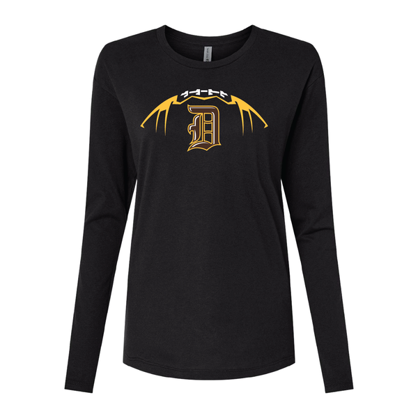 Davis Darts D Football Cotton Long Sleeve T-Shirt