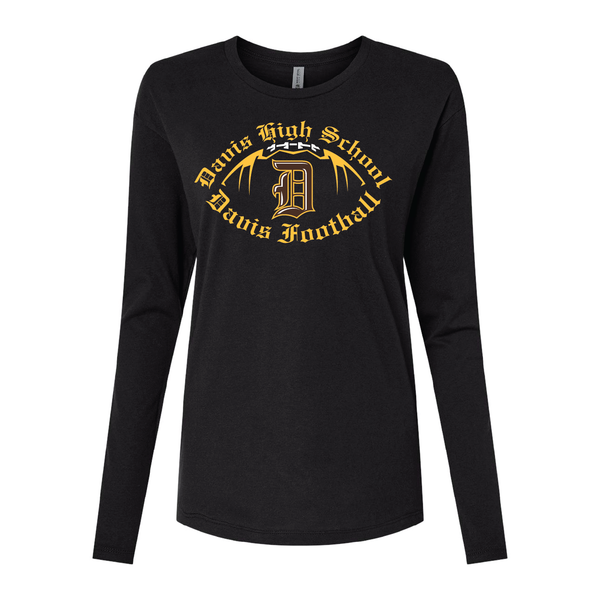 Davis High School Darts Football Cotton Long Sleeve T-Shirt