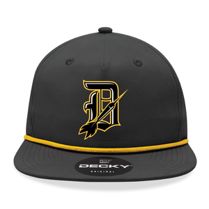 Davis Darts D w/Dart Black/Gold Rope Snapback