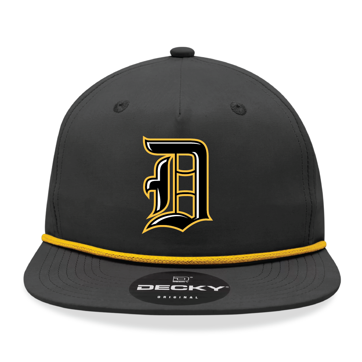 Davis Darts Logo Black/Gold Rope Snapback