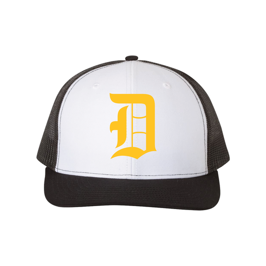 Davis Darts Logo Single Color White/Black Trucker Hat