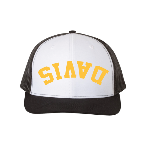 Davis Darts Upside Down White/Black Trucker Hat