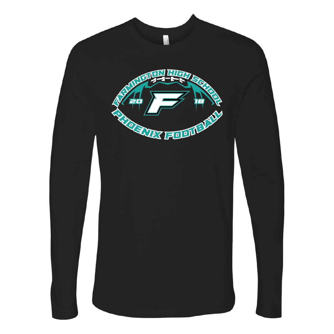 Farmington High School Phoenix Football Cotton Long Sleeve T-Shirt