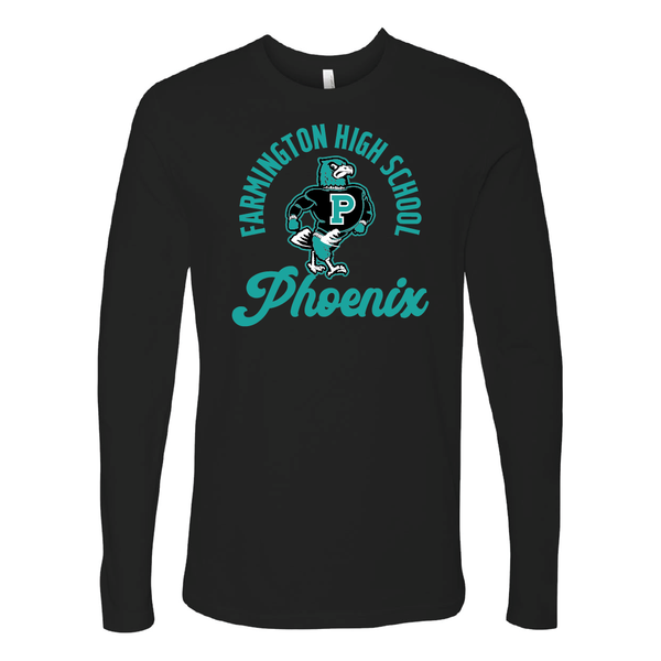 Farmington High School Phoenix Retro Cotton Long Sleeve T-Shirt