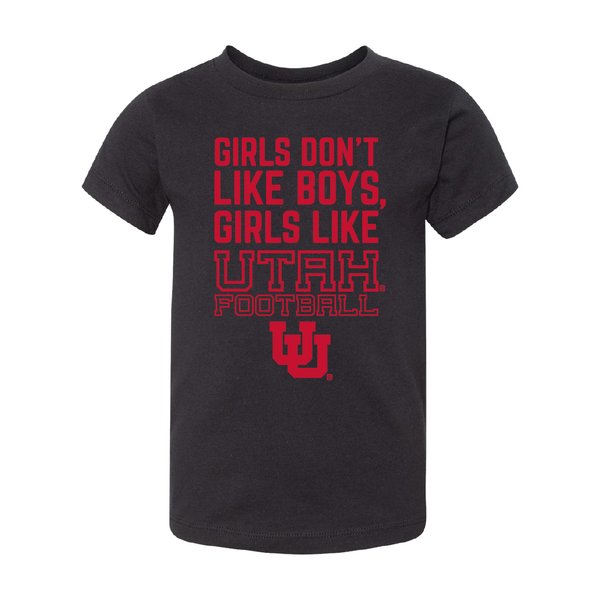 Girls like Utah Football W/UU Toddler Shirt