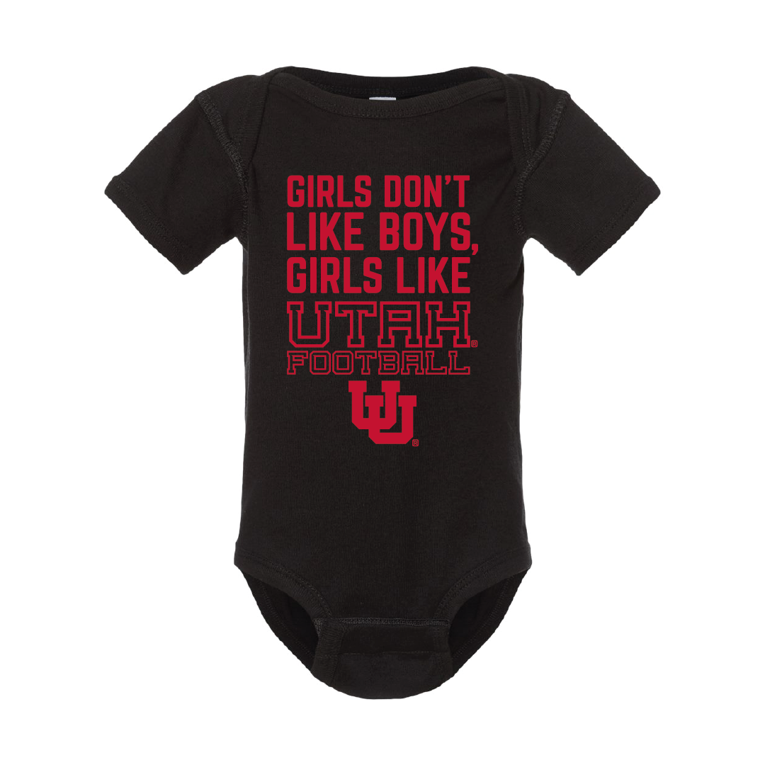 Girls like Utah Football W/UU Onesie