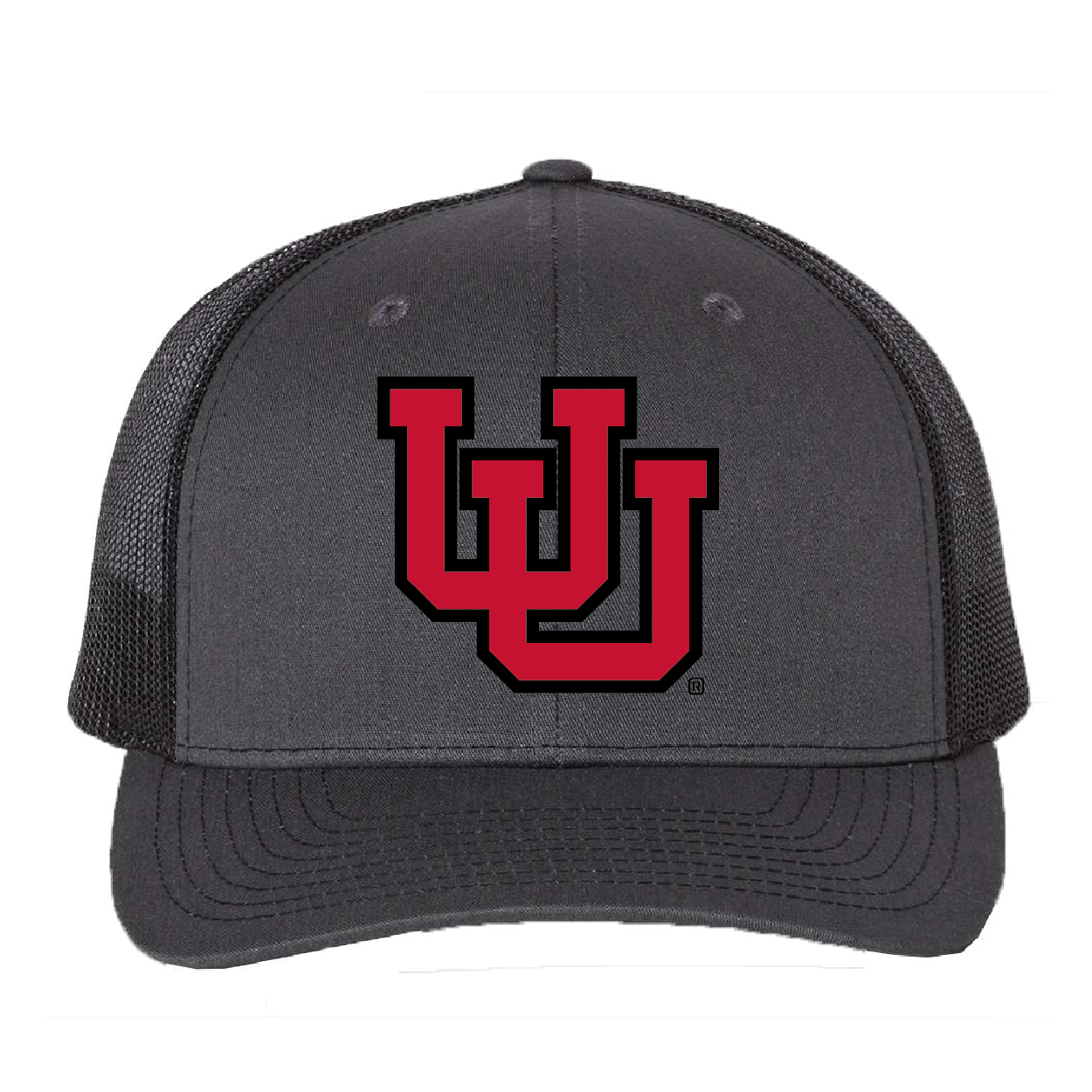 Interocking UU Gray/Black Snapback Trucker Hat