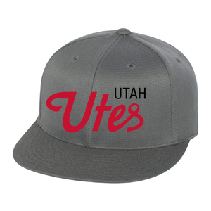 Utah Utes Gray 6 7/8 - 7 1/4 Flex Fit Hat