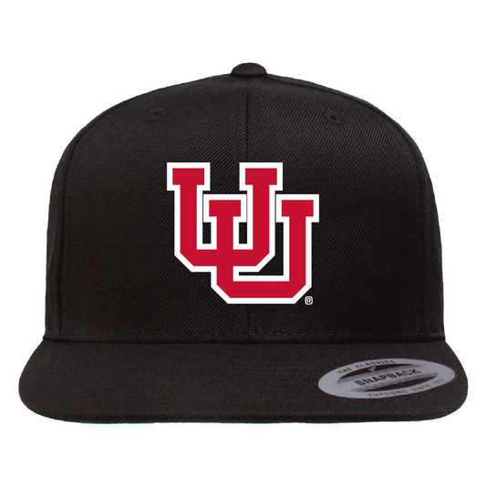 Black Interlocking UU Flatbrim Snapback