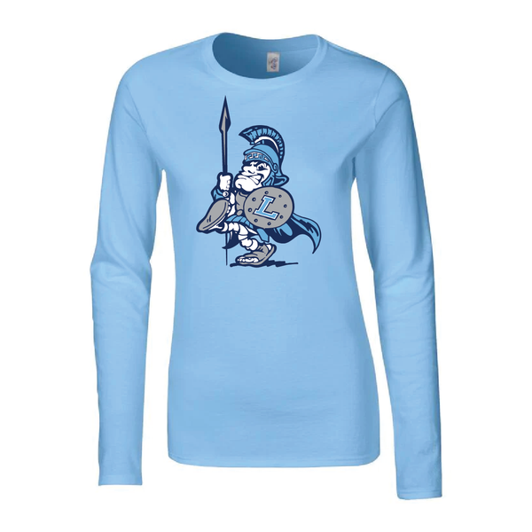 Layton Lancers Retro Mascot Cotton Long Sleeve T-Shirt