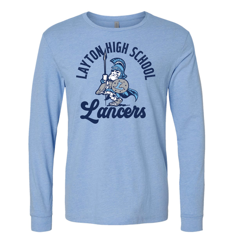 Layton High School Lancers Retro Cotton Long Sleeve T-Shirt