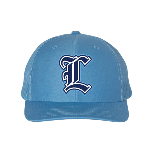 Layton Lancers L Logo Blue Trucker Hat