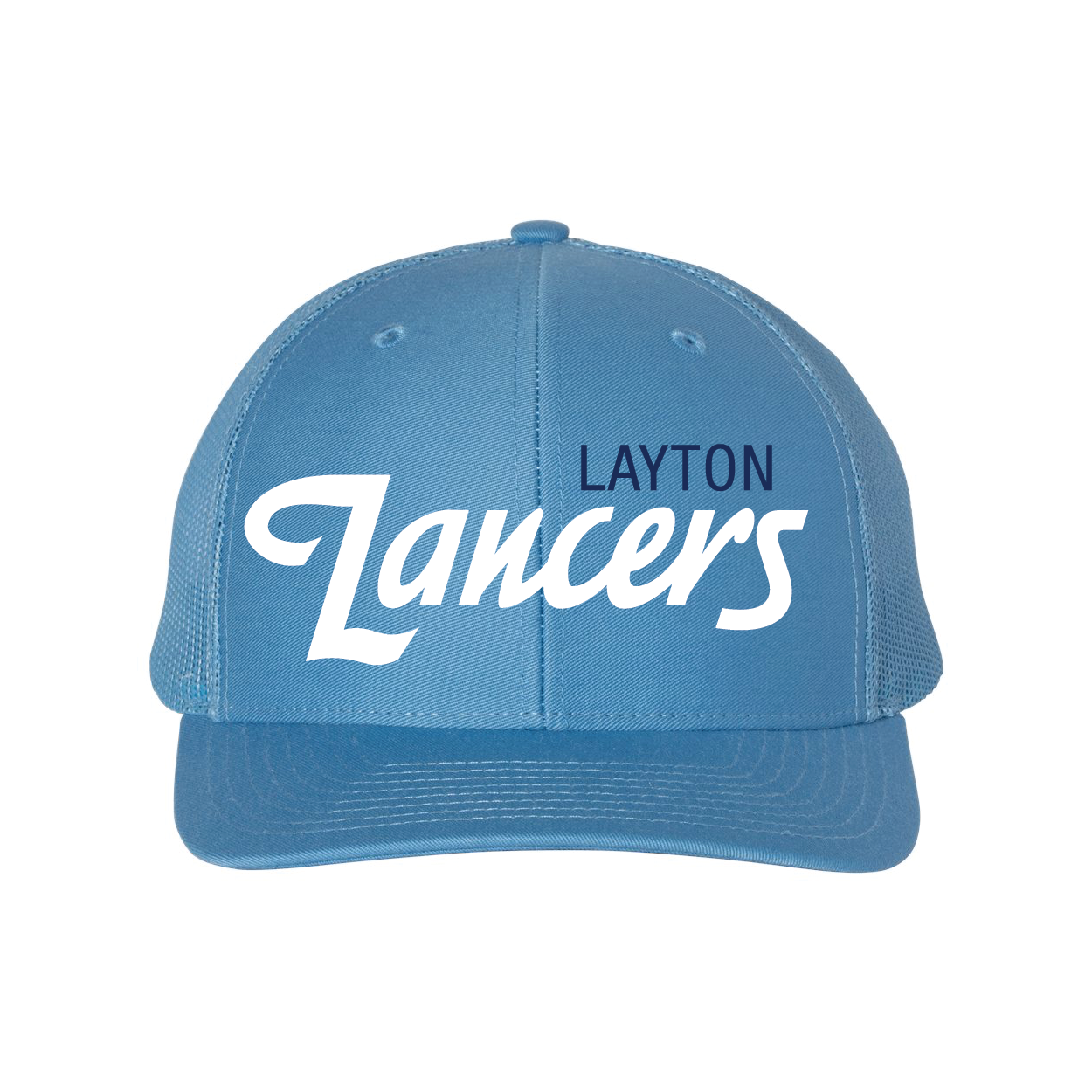 Layton Lancers Script Blue Trucker Hat