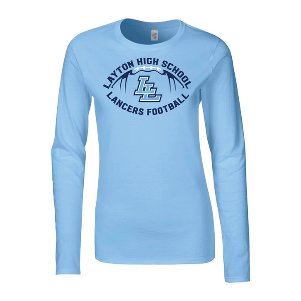 Layton High School Lancers Football Cotton Long Sleeve T-Shirt