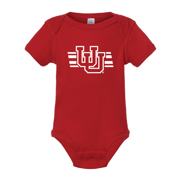 Interlocking UU w/Utah Stripe - Single Color Onesie