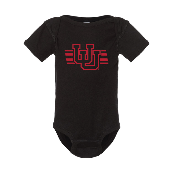 Interlocking UU w/Utah Stripe - Single Color Onesie