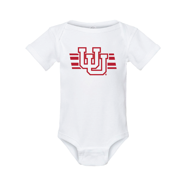 Interlocking UU w/Utah Stripe - Single Color Onesie